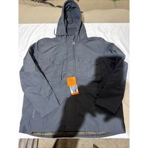 Marc New York Andrew Marc  Men's Jacket Hooded Size 2XLarge.  Color Gray. New